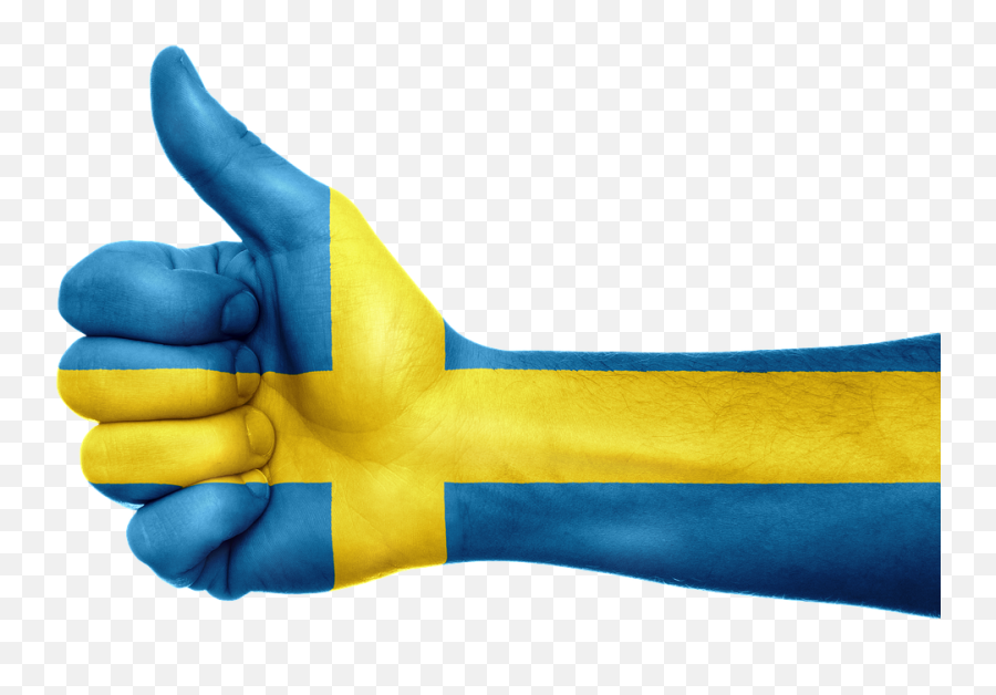 Sweden Flag Hand National Fingers - Algeria Flag Hand Png Emoji,Swedish Flag Emoji