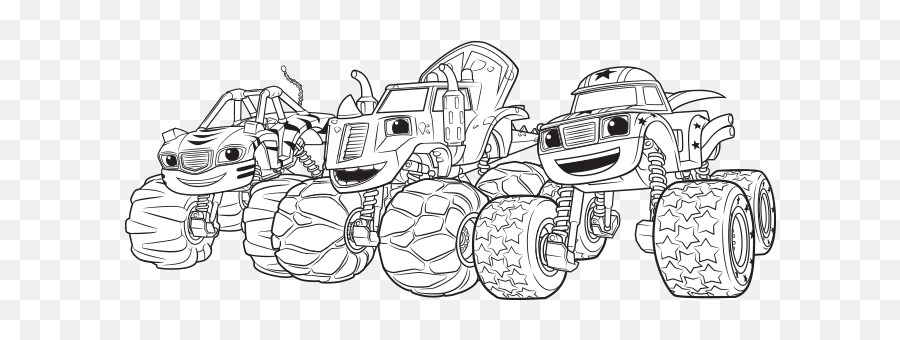 Monster Machines Coloring Pages - Monster Machines Coloring Book Emoji,Monster Truck Emoji