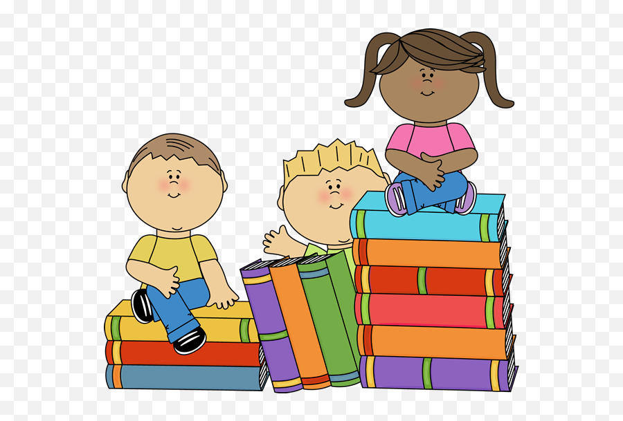 Cute Books Clipart - Library Clipart Emoji,Boy And Book Emoji