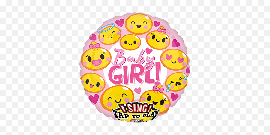Emoticon Baby Girl Sing A Tune Foil - Emoticon Baby Boy Emoji,Baby Girl Emoticons