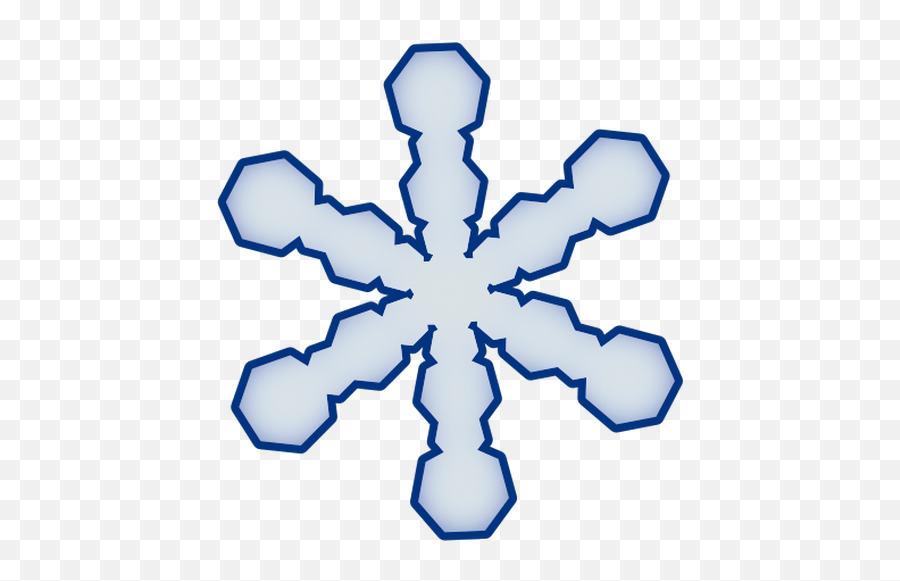 Vector Drawing Of Icy Blue Snowflake - Snowflake Do A Dot Emoji,Dollar Sign Eyes Emoji