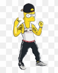 Cartoon Talking Money Gang - Bart Simpson Supreme Emoji,Glo Gang Emojis App