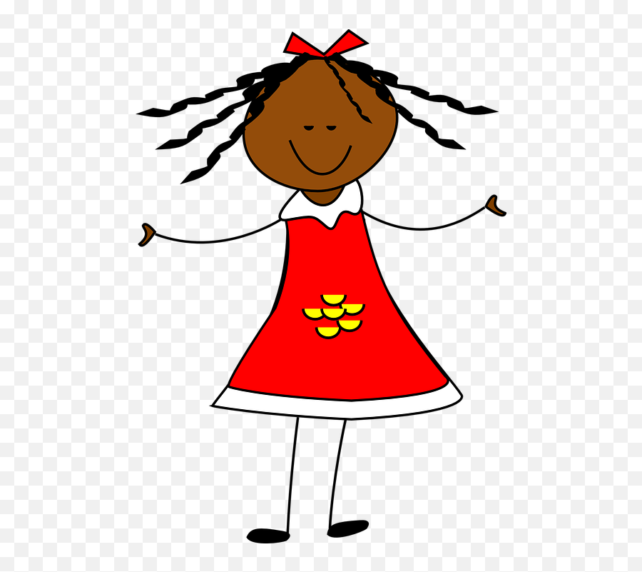 Free Joyful Happy Illustrations - Girl Red Dress Clipart Emoji,Dance Emoji