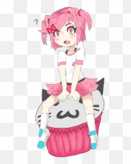 Cute Cupcake Princess Sitting - Cartoon Emoji,Emoji Cupcakes