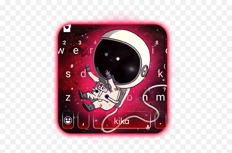 Galaxy Cartoon Astronaut Keyboard Theme U2013 Programme Op - Galaxy Cartoon Astronaut Emoji,Jordan Emoji Keyboard