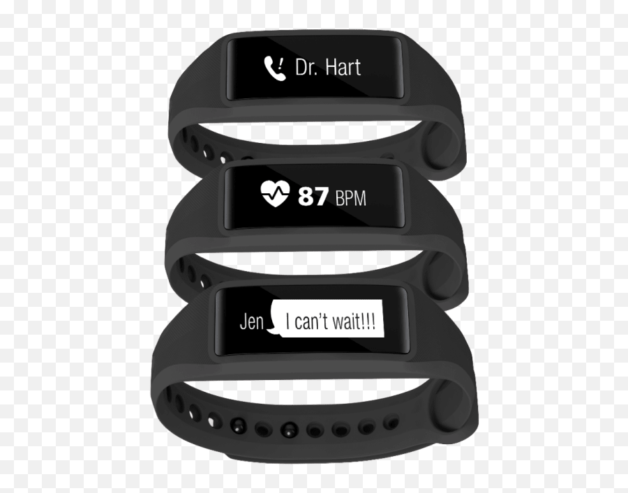 Striiv Fusion Bio2 Plus Fitness Smartwatch With Heart Rate - Mobile Phone Emoji,Splashing Sweat Emoji