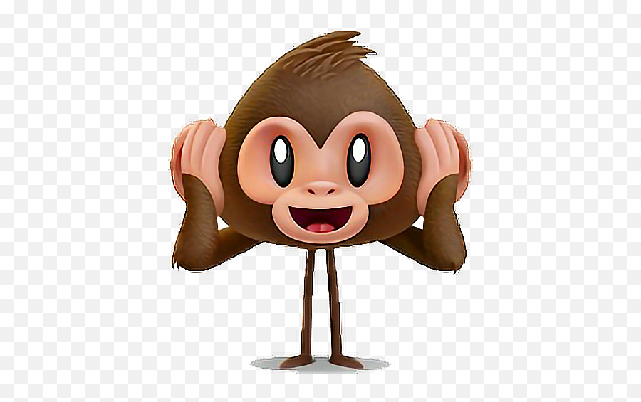 Emojimovie Hearnoevil Monkeyfreetoedit - Monkey From Emoji Movie,Hear No Evil Emoji