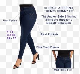 One Size Fits Dark Denim Jeans - Pocket Emoji