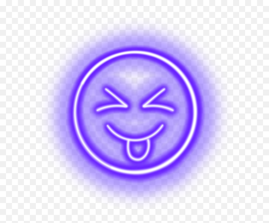 Neon Emoji Stickerart Emojiart Purple - Circle,Neon Emoji