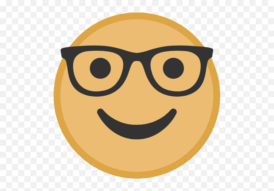 Yellow Nerd Face Graphic - Smiley Emoji,Nerd In Emoji