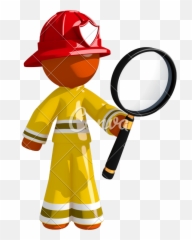 Orange Man Firefighter Looking Through Photos By - Clip Art Emoji,Firefighter Emoji