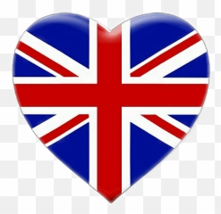 Union Jack Heart Sticker - United Kingdom Flag Emoji