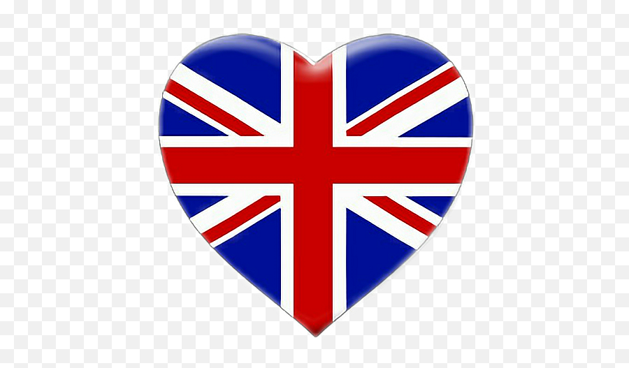 Union Jack Heart Sticker - United Kingdom Flag Emoji,Union Jack Emoji