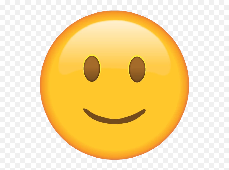 Slightly Smiling Face Emoji - Smiley Face Emoji,Smiley Face Emoji