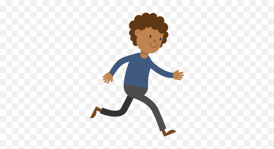 black man running cartoon