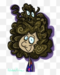 Me And My Crazy Curly Hair - Illustration Emoji