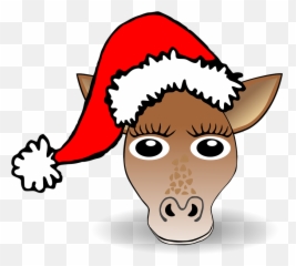 Free Pony Horse Vectors - Santa Hat Clipart Png Emoji