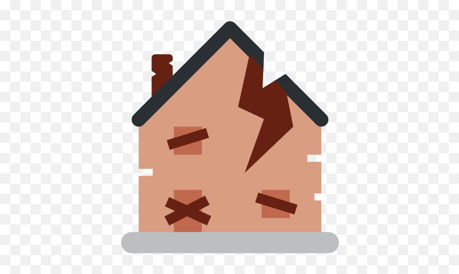 Derelict House Emoji Meaning With Pictures - Emoji,House Emoji