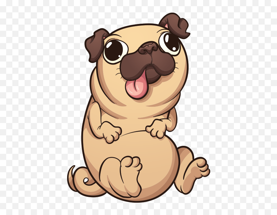 Puglife - Pug Clip Art Emoji,Pug Emoji