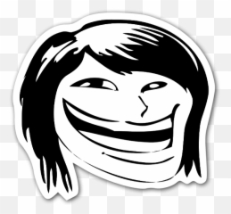 Memes Happy Hair Face Troll - Girl Troll Face Png Emoji,Troll Face Text Emoticon