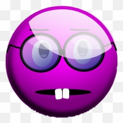Bestofme Emoji Purple Dorky Glasses - Emoji,Purple Emoticon