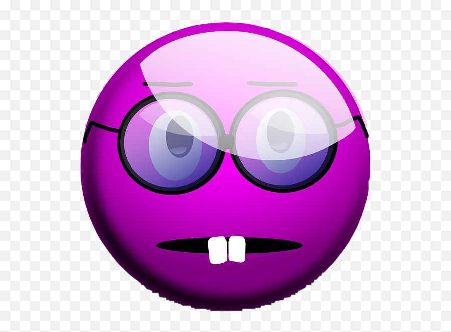 Bestofme Emoji Purple Dorky Glasses - Emoji,Purple Emoticon