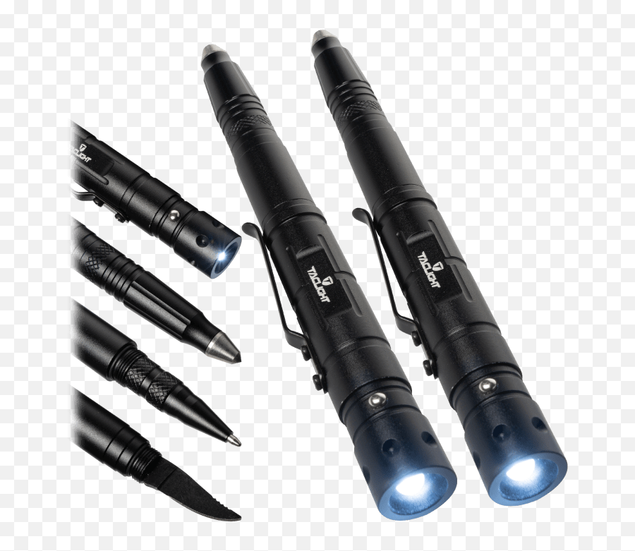 2 - Pack Taclight Multifunctional Pen With Led Light Flashlight Emoji,Pen Emoji