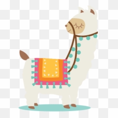 Transparent Llama And Cactus Clipart - Transparent Adorable Llama Llama Clipart Emoji,Llama Emoji