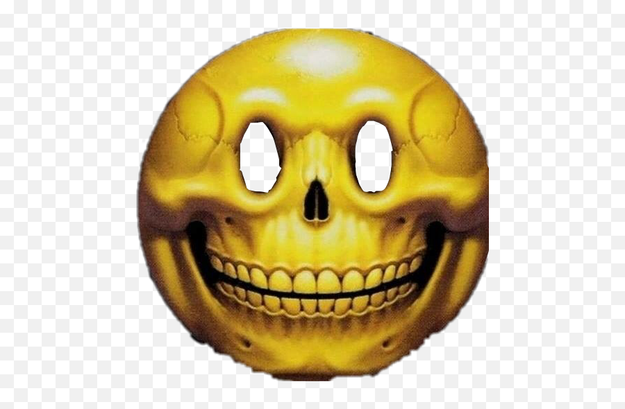 Pacman Skull Smile Pac Pacmangame Skullart Skully Yello - Optimistic And Kill Yourself Emoji,Pac Man Emoji