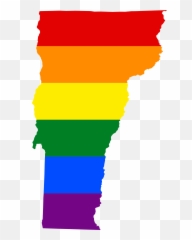 Lgbt Flag Map Of Vermont - Vermont State Emoji,Lesbian Flag Emoji