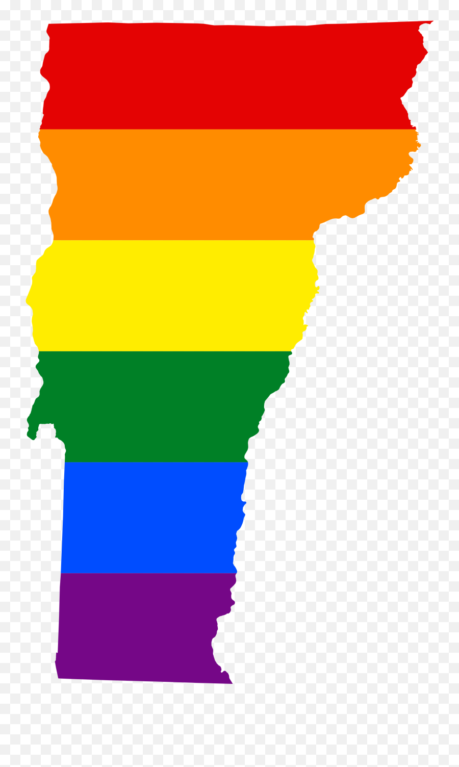 Lgbt Flag Map Of Vermont - Vermont State Emoji,Lesbian Flag Emoji