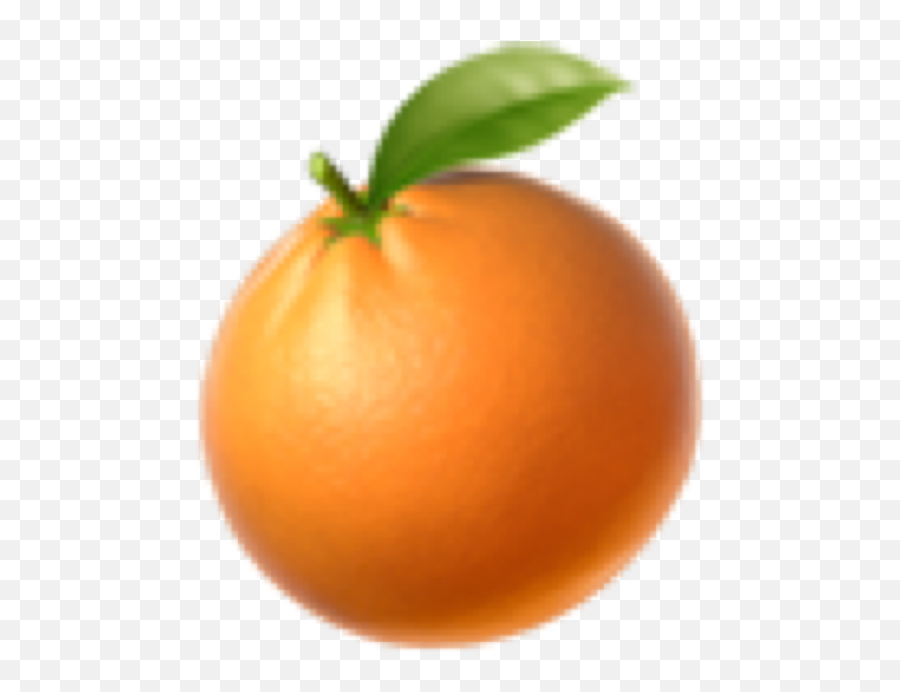 Orange Emoji Fruit Cute Food Kawaii Green Aesthetic Ove - Orange Emoji,Orange Emoji