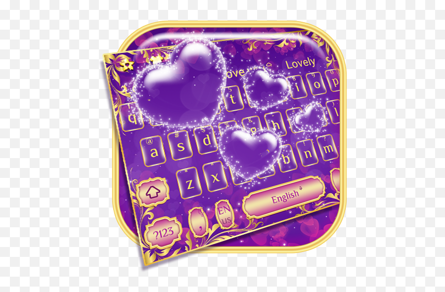 Purple Love Bubble Keyboard - Apps On Google Play Clip Art Emoji,Purple Heart Emojis