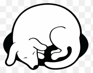 Transparent Sleep Clipart Black And White - Sleeping Dog Emoji