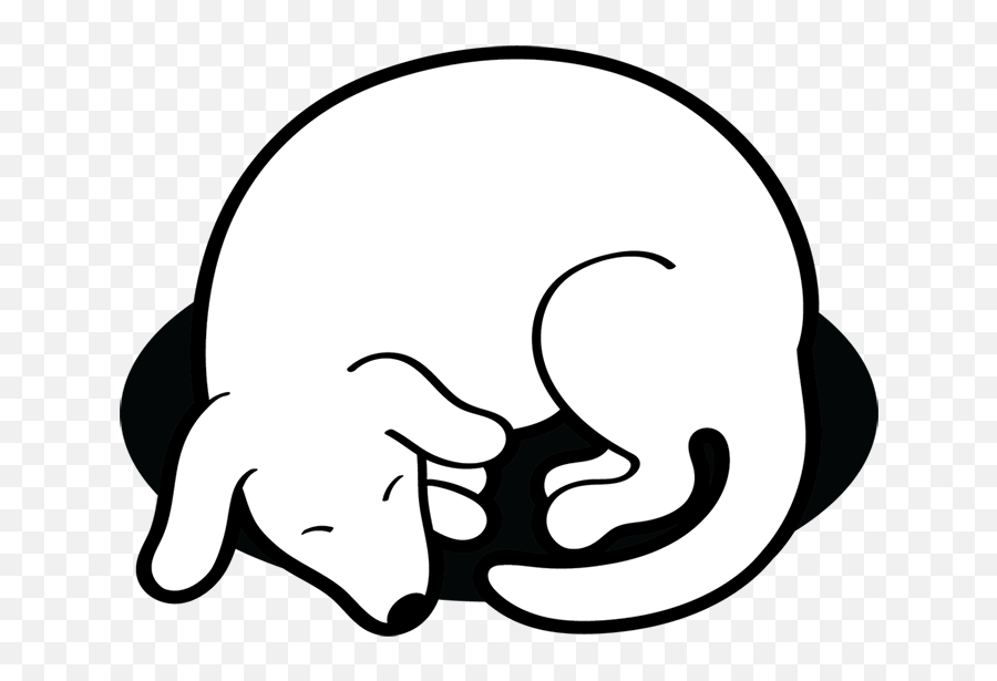 Transparent Sleep Clipart Black And White - Sleeping Dog Clipart Black And White Emoji,Sleeping Cat Emoji