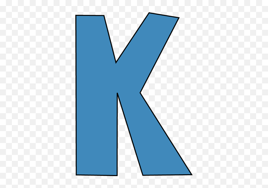 Large Letter Clipart - Blue Letter K Clipart Emoji,Blue Letters Emoji