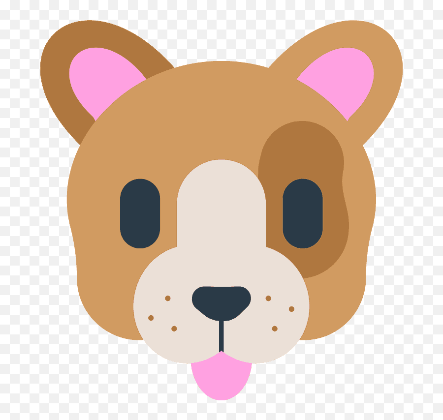 Dog Face Emoji Clipart - Dog Emoticon Png,Bear Face Emoticon