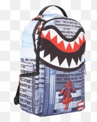 Sprayground Spiderman Upside Down Shark Backpack Emoji,Emoji Backpacks