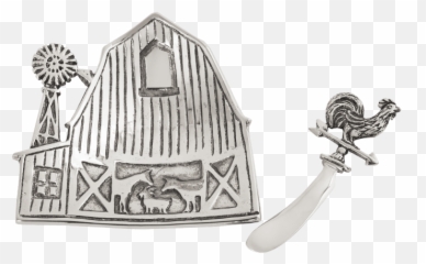 2 - Pack Star Home Designs Ranch Barn Dip Dish with Spreader Antique Emoji