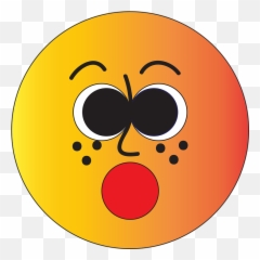 Shocked Dizzy Face - Circle Emoji