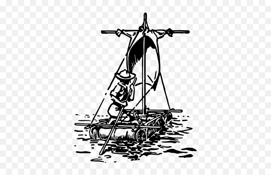 Vector Drawing Of Scout Pioneering Raft - Pioneering Clipart Emoji,Boy Scout Emoji