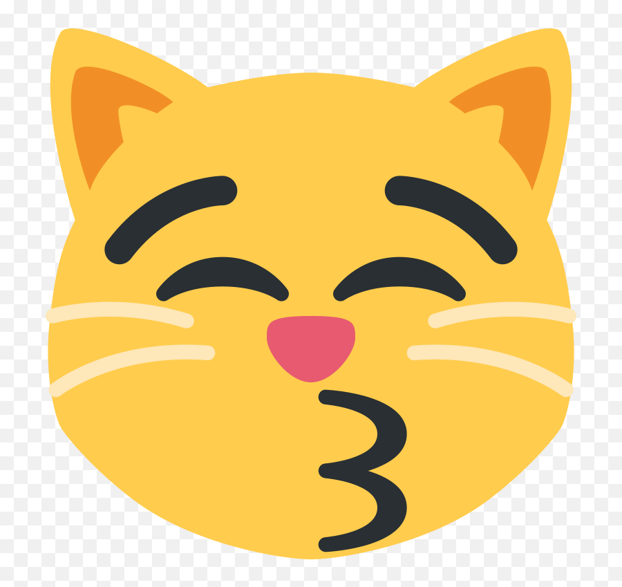 Twemoji12 1f63d - Gato Mandando Beso Emoji,Cats Emoji - free ...