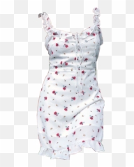 White Soft Aesthetic Dress Red Tumblr - Cotton Emoji,White Emoji Dress