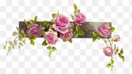 Flower Border Vintage Rose Clipart Kid - Flowers Emoji