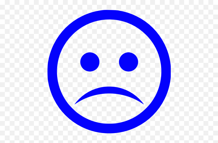 Blue Sad Icon - Red Sad Icon Png Emoji,Blue Emoticon