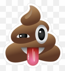 Silly Poop Emoji Sticker - Poop Emoji With Tongue Sticking Out,Silly Emoji