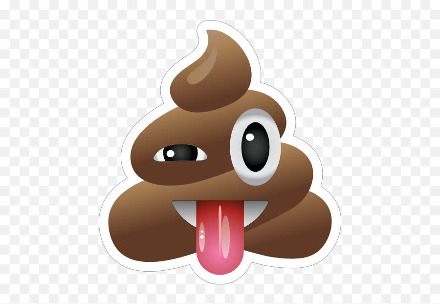 Silly Poop Emoji Sticker - Poop Emoji With Tongue Sticking Out,Silly Emoji