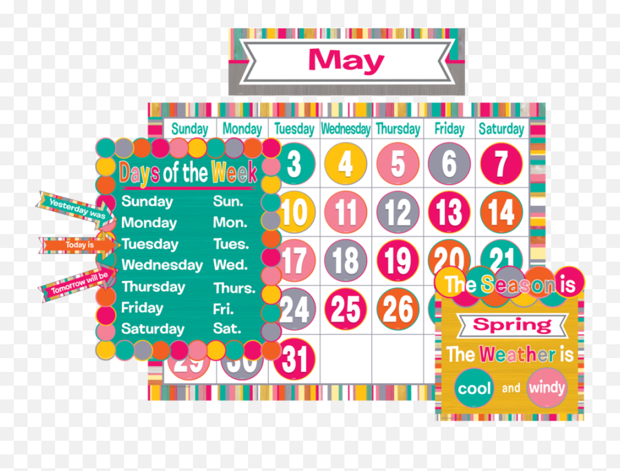 Bulletin Board Sets - Educators At Heart Teacher Calendars Emoji,Emoji Bulletin Board