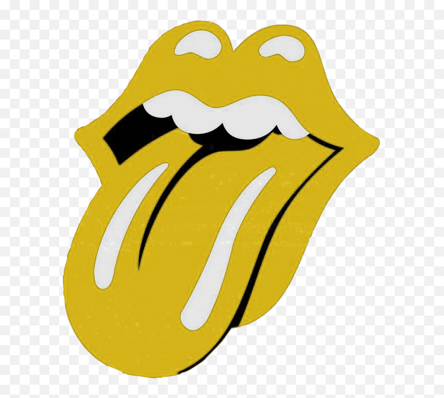 Cute Yellow Yellowaesthetic Vintage - Rolling Stones Logo Multiple Emoji,Rolling Stones Emoji