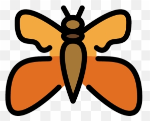 Butterfly Emoji Clipart - Borboleta Emogi,Worm Emoji